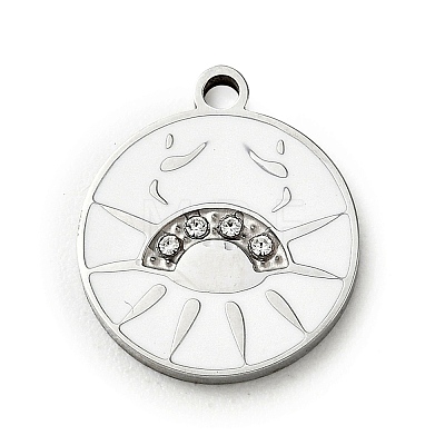 Twelve Constellations 304 Stainless Steel Enamel Pendants SA-CBAAE04-01P-03-1