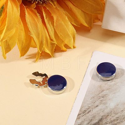 3 Pairs Brass Enamel Cufflinks BUTT-GL0001-09B-1