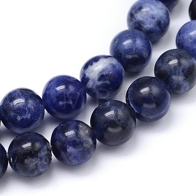 Round Natural Sodalite Beads Strands LS-G-F222-39-6mm-1