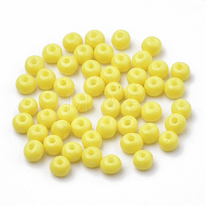 6/0 Baking Paint Glass Seed Beads SEED-Q025-4mm-N11-1