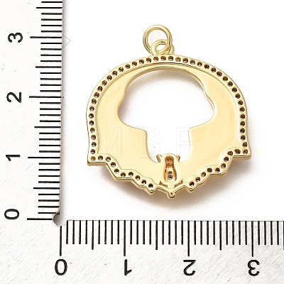 Brass Micro Pave Cubic Zirconia Pendants KK-Q043-20G-02-1