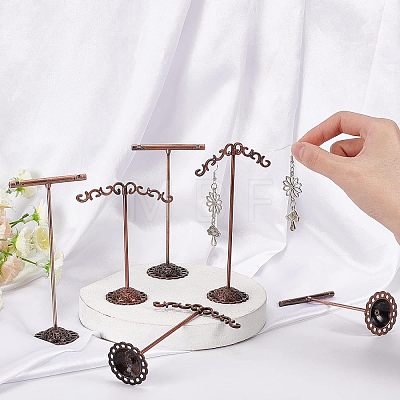 Fingerinspire 2 Sets 2 Style Iron Earring Display Stand EDIS-FG0001-40-1