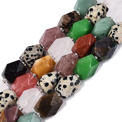 Natural & Synthetic Gemstone Beads Strands G-Q608-11-1