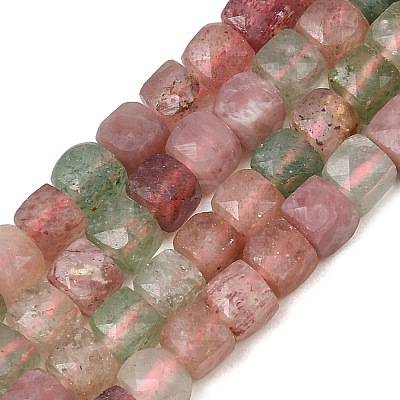Natural Red and Green Strawberry Quartz Beads Strands GG-NH0006-A01-1