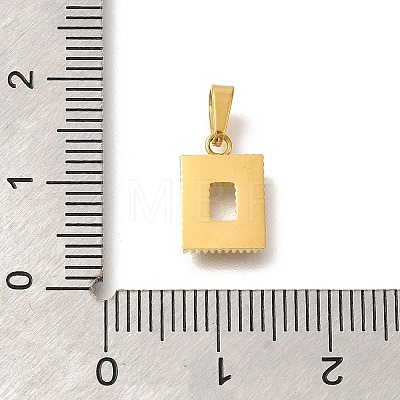 Ion Plating(IP) 304 Stainless Steel Micro Pave Cubic Zirconia Pendants STAS-H228-04G-01-1