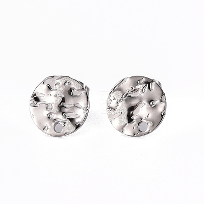 Non-Tarnish 304 Stainless Steel Stud Earring Findings STAS-T052-38B-P-1