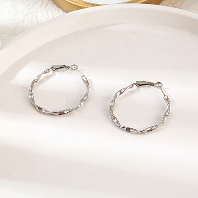 304 Stainless Steel Hoop Earrings for Women AB1696-1-1
