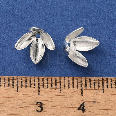 Rack Plating Brass Flower Bead Caps KK-K381-06A-S-1