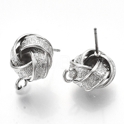 Iron Stud Earring Findings X-IFIN-T014-11P-NR-1
