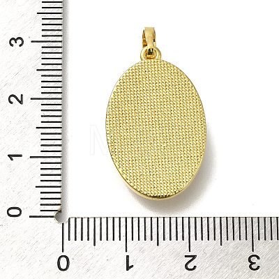 Brass Pave Shell Birth Flower Pendants FIND-I040-04C-1