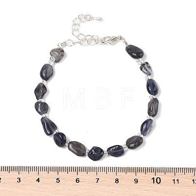 Natural Iolite Beads Bracelets for Women BJEW-H623-02S-18-1