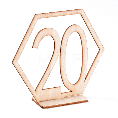 Wood Table Numbers Cards AJEW-WH0021-29B-1