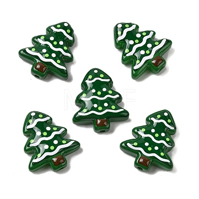 Christmas Theme Handmade Lampwork Beads LAMP-I027-07Y-1