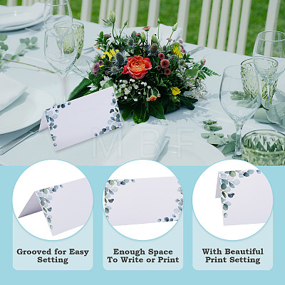 80Pcs Rectangle Paper Table Place Cards AJEW-TA0003-62A-1