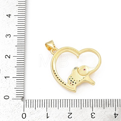 Brass Micro Pave Cubic Zirconia Pendants KK-D317-089G-1