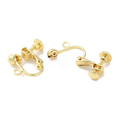 Rack Plating Brass Stud Earring Settings KK-F090-13LG-1