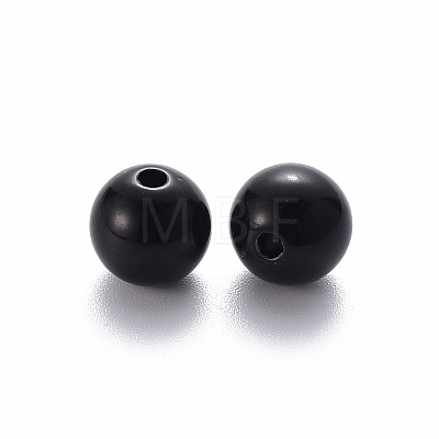 Opaque Acrylic Beads X-MACR-S370-C10mm-S002-1