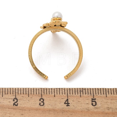 304 Stainless Steel Cubic Zirconia Cuff Rings for Women RJEW-D302-02G-05-1