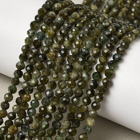 Natural Green Tourmaline Beads Strands G-L653-B03-3mm-1