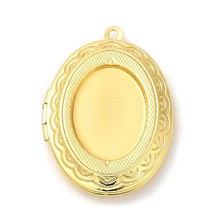 Rack Plating Brass Locket Pendants KK-K277-05G-1