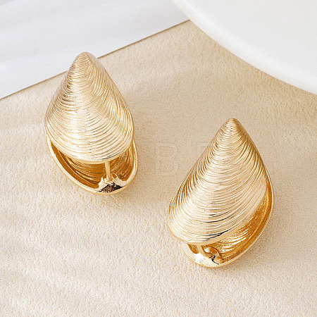Alloy Shell Shape Hoop Earrings FS-WG5FBFD-01-1