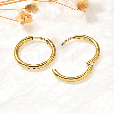 304 Stainless Steel Hoop Earrings for Women EJEW-M068-15H-G-1