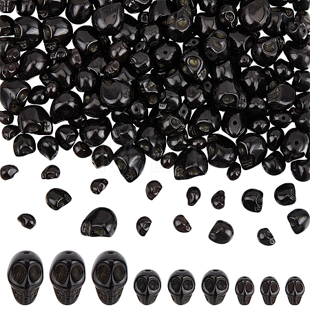150Pcs 3 Styles Dyed Synthetic Turquoise Beads G-PH0003-42-1