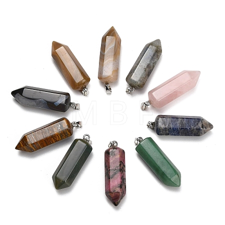 Natural & Synthetic Mixed Gemstone Pendants GG-CBAA0EE-02P-1