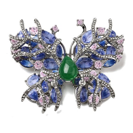 Butterfly Resin Pins JEWB-L026-05P-02-1