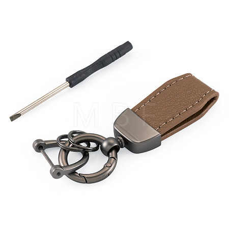 PU Leather Keychains KEYC-TADJ0009-03B-04-1