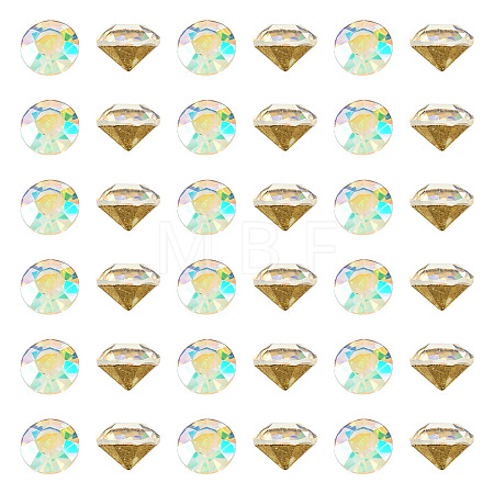 1 Bag Pointed Back Glass Rhinestone Cabochons RGLA-TADJ0001-01A-07-1