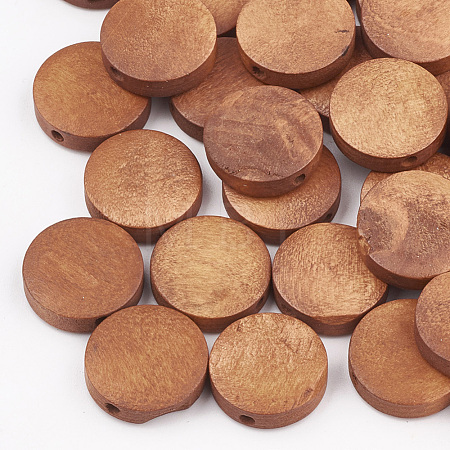 Natural Pear Wood Beads X-WOOD-T009-1.5cm-04-1