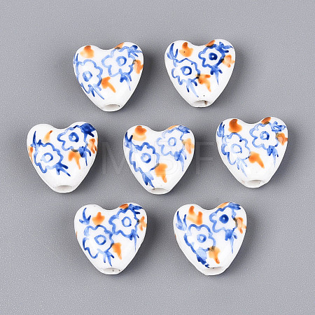 Handmade Porcelain Ceramic Beads PORC-T134-28B-1