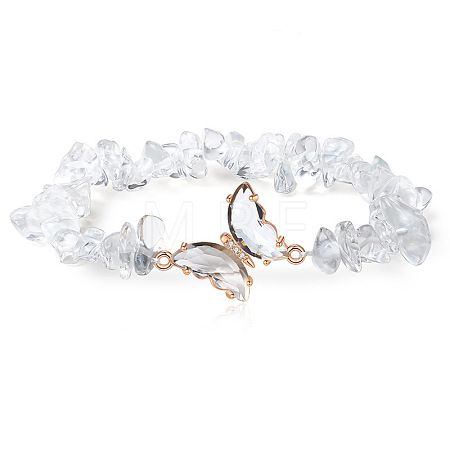 Fashionable Natural Quartz Crystal Chips Beaded Bracelets LS-TI6720-12-1