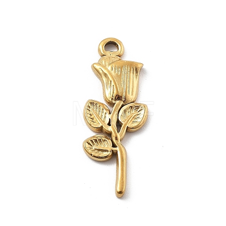 304 Stainless Steel Rhinestone Pendants STAS-D300-01G-02-1