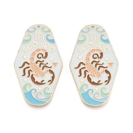 Rack Plating Alloy and Enamel Big Pendants ENAM-T021-29H-1