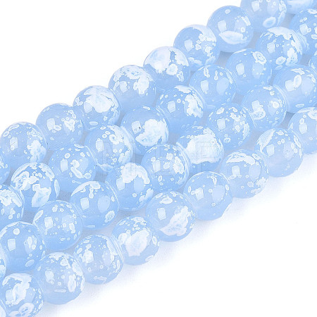 Baking Paint Glass Beads Strands DGLA-N015-6mm-06-1