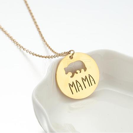 201 Stainless Steel Pendant Necklaces WG12F44-01-1