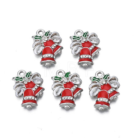 Rack Plating Alloy Enamel Pendants ENAM-N055-143P-1