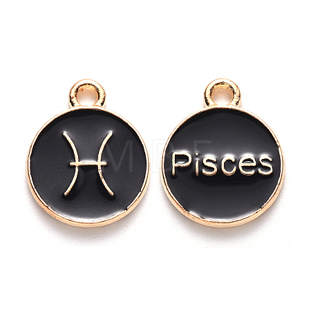 Alloy Enamel Pendants ENAM-S124-01B-08H-1