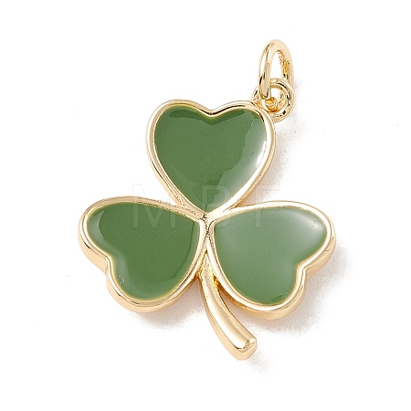 Brass Enamel Pendants KK-P217-03G-05-1