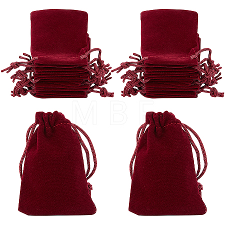 25Pcs Rectangle Velvet Drawstring Pouches TP-BBC0001-04B-02-1