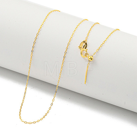 925 Sterling Silver Cable Chain Necklaces NJEW-C052-15G-1
