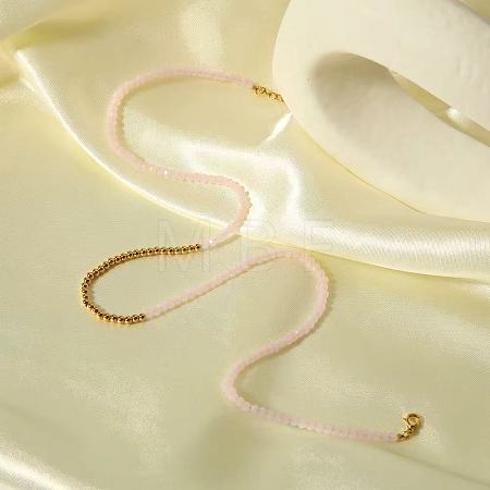 Glass & Stainless Steel Round Beaded Necklaces for Women PH3717-3-1