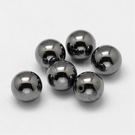 Non-magnetic Synthetic Hematite Beads G-P162-02-5mm-1