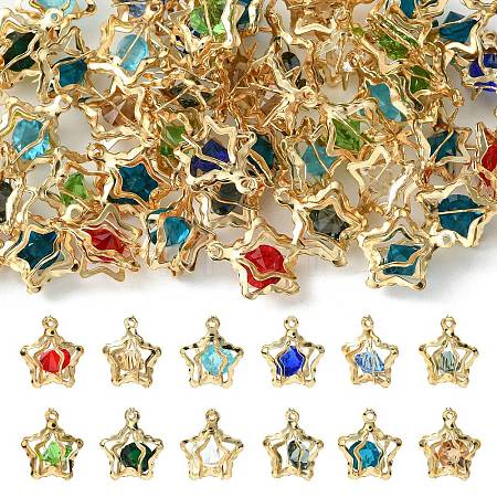 50Pcs Rack Plating Iron Pendants IFIN-CJ0001-77-1