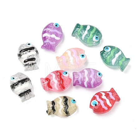 Handmade Lampwork Enamel Beads X-LAMP-A014-01-1