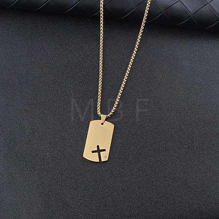 201 Stainless Steel Crystal Rhinestone Pendant Necklaces FS-WGBCC8A-04-1
