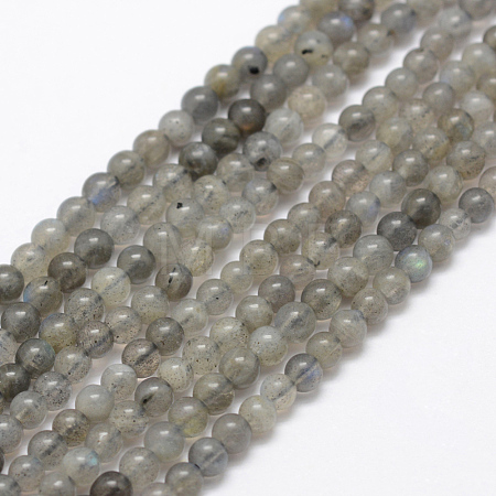 Natural Labradorite Beads Strands G-P322-31-4mm-1