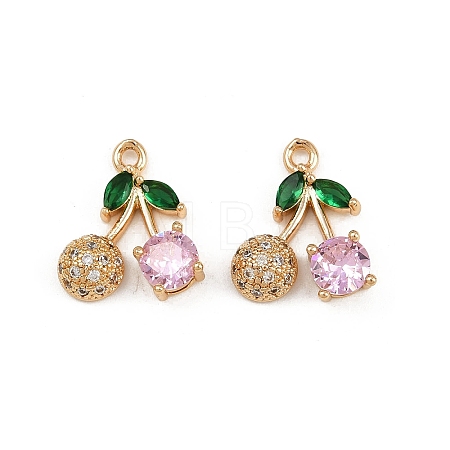Brass Micro Pave Cubic Zirconia Pendants KK-C115-03A-01G-1
